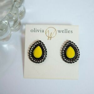 OLIVIA WELLS  Lemon Drop Black Earrings